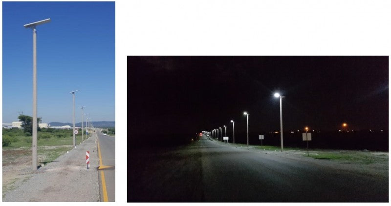 WIRELESS SOLAR POWERED STREET LIGHT W/ MOTION SENSOR - solaaron